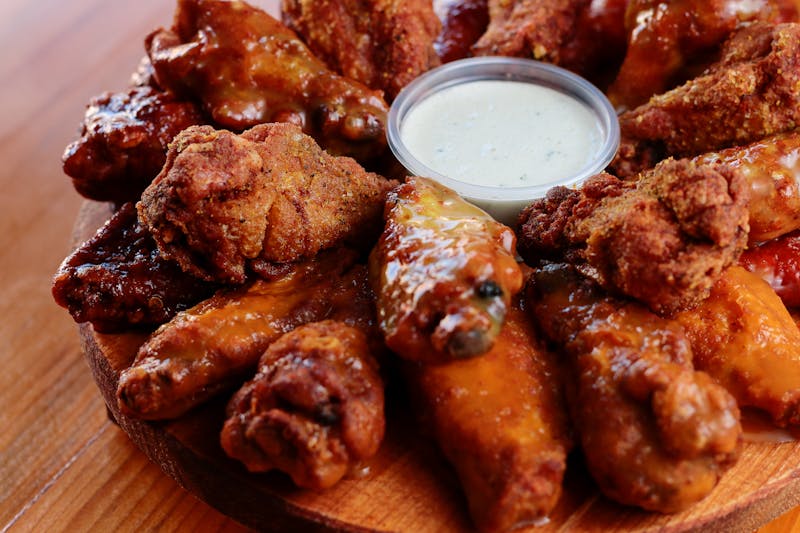 Classic Buffalo Wings with ranch dipping sauce