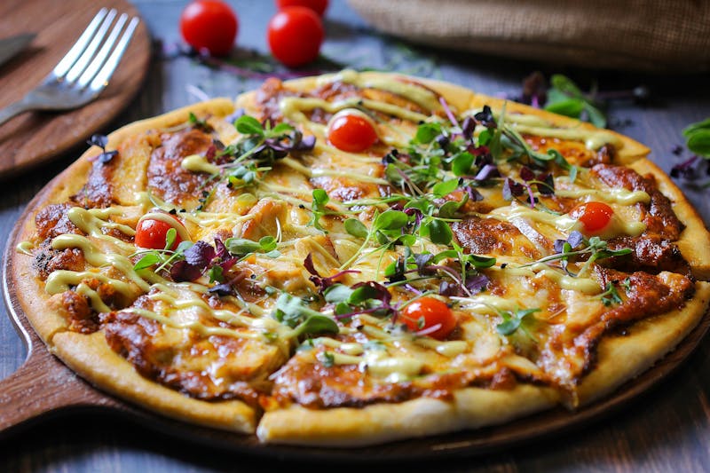 Classic Italian Calzone stuffed with ricotta and ham